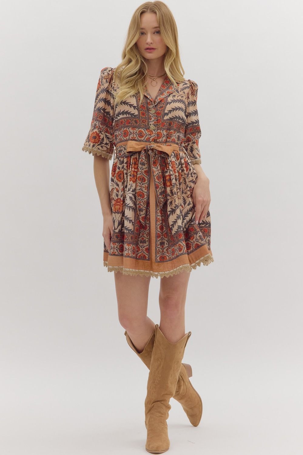 Beatrix Puff Sleeve Mini Dress