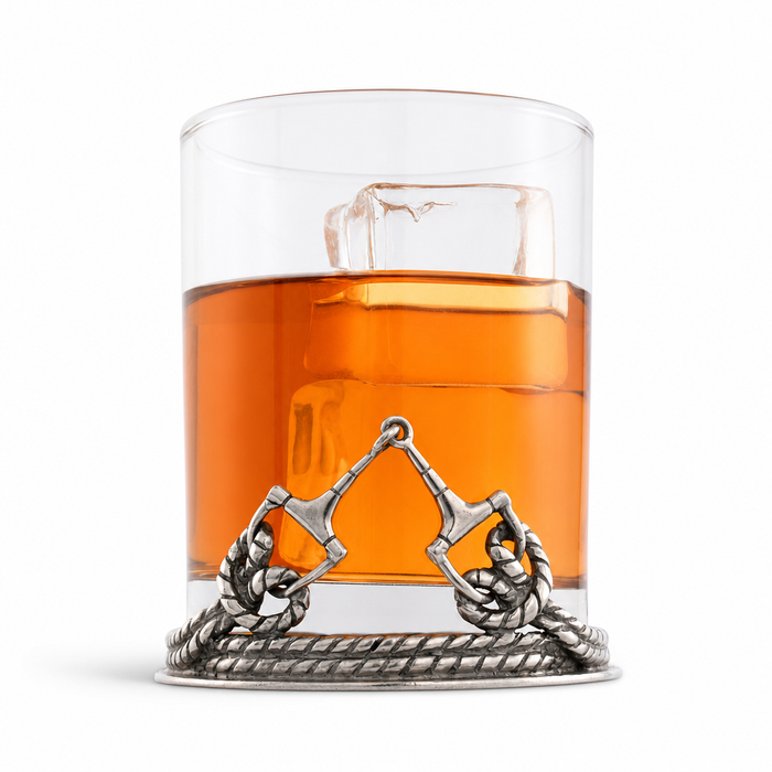 Equestraian D-Ring Snaffle Horse Bit Old Fashion Bar Glass 1