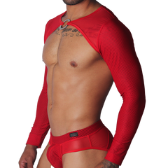 Evocative Red Harness vista frontal de Gigo Underwear