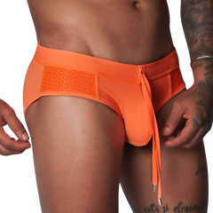 Exit Orange Swim Brief vista frontal de Gigo Underwear