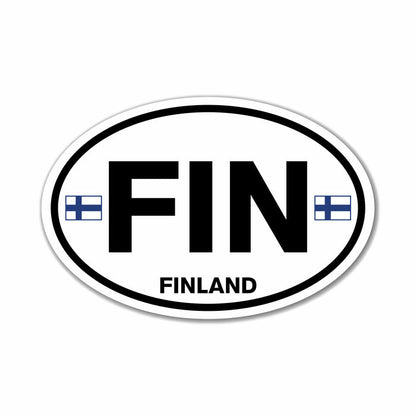 Finland Euro Style Oval Sticker