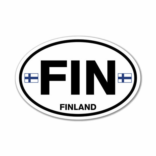 Finland Euro Style Oval Sticker