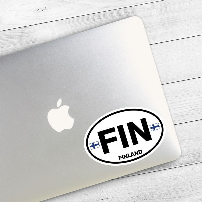 Finland Euro Style Oval Sticker