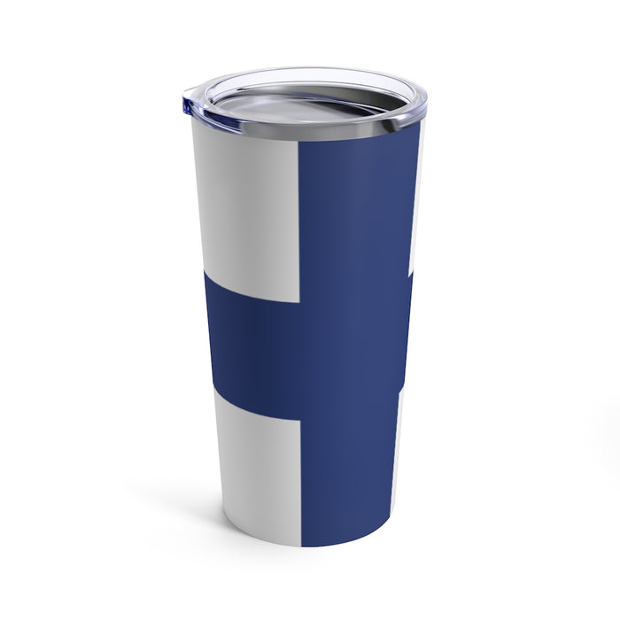 Finnish Flag 20 oz Insulated Tumbler Scandinavian Design Studio