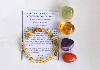 FOCUS AND CONCENTRATION Crystal Kit, Crystal Gift Kit.