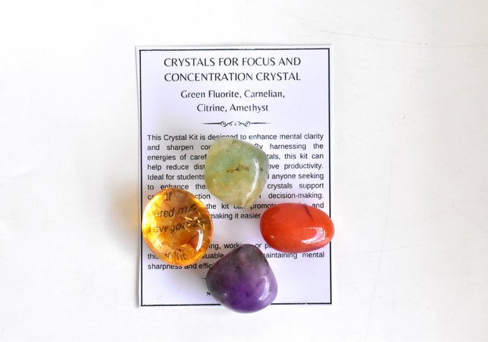 FOCUS AND CONCENTRATION Crystal Kit, Crystal Gift Kit.