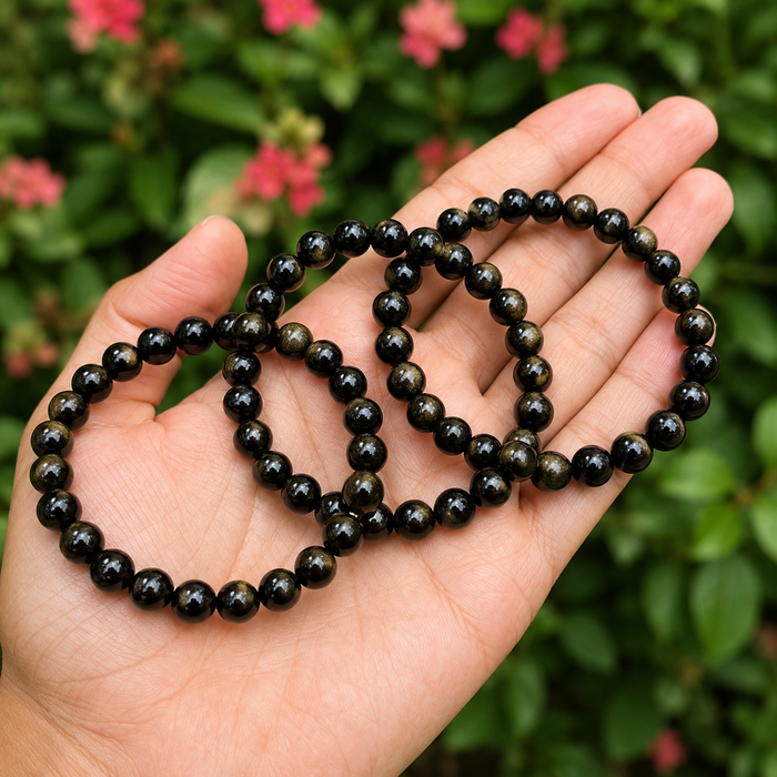 Golden Obsidian Bracelet (Trauma and Releases Imbalances, Negative Energies)