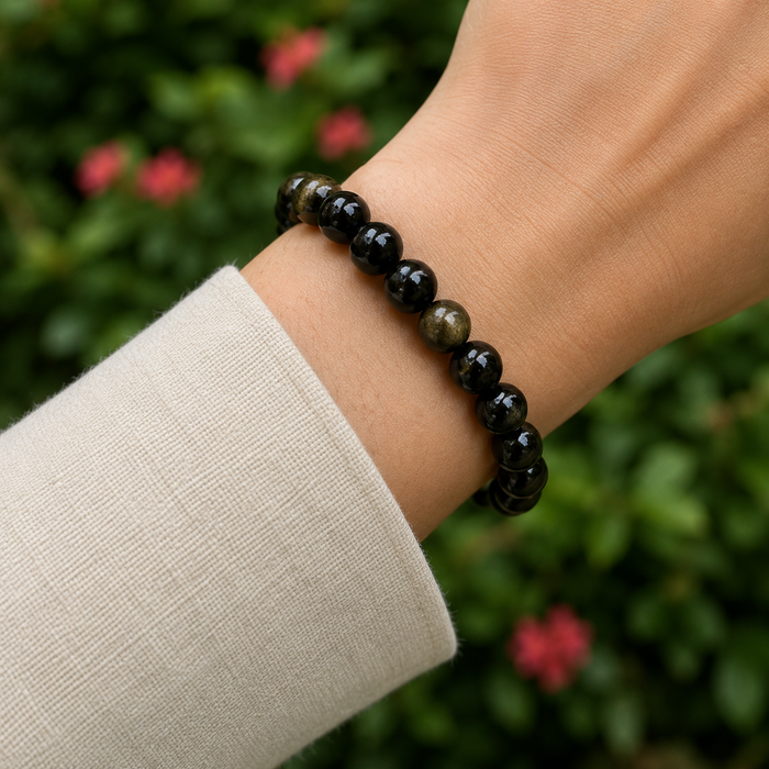 Golden Obsidian Bracelet (Trauma and Releases Imbalances, Negative Energies)