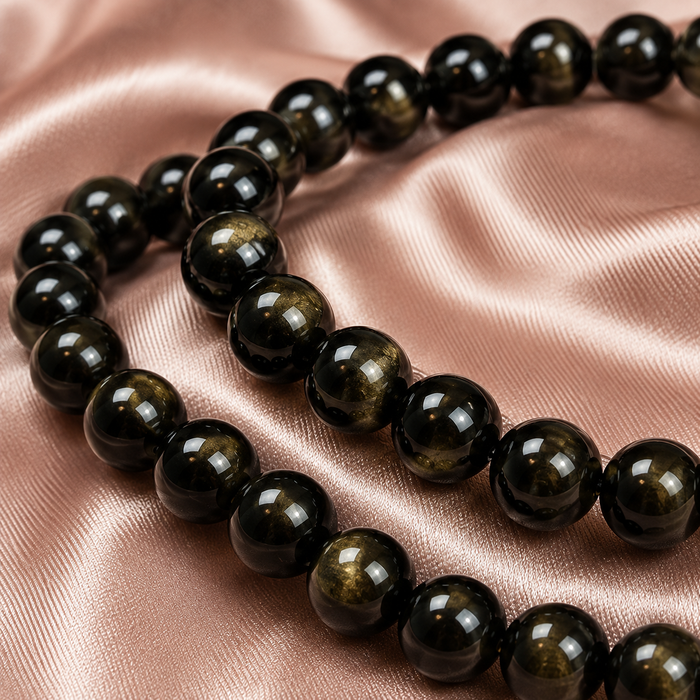 Golden Obsidian Bracelet (Trauma and Releases Imbalances, Negative Energies)