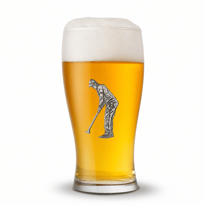 Golfer Beer Glass 1