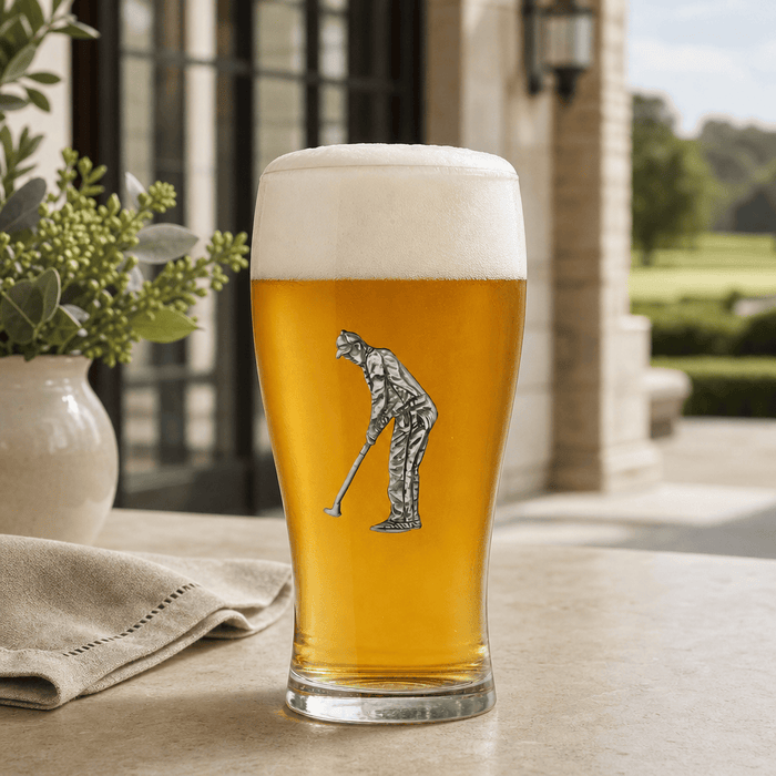 Golfer Beer Glass 2