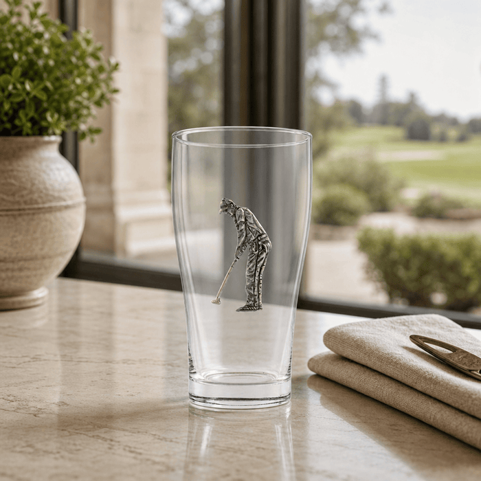 Golfer Beer Glass 3