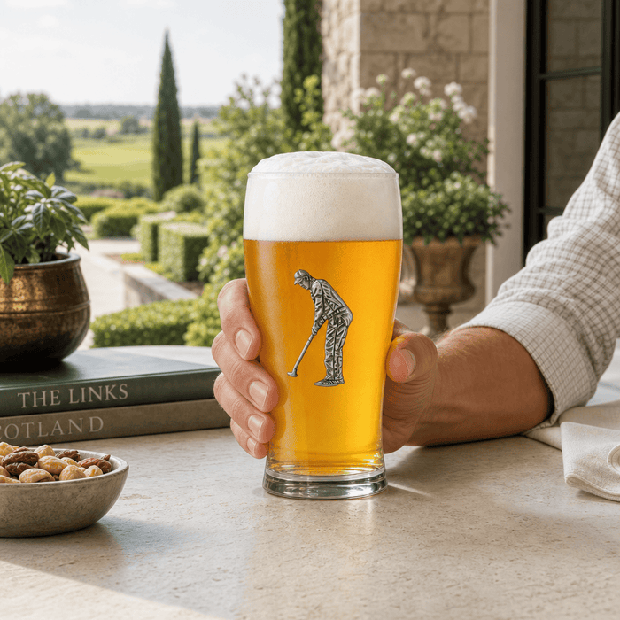 Golfer Beer Glass 6