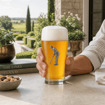Golfer Beer Glass 6