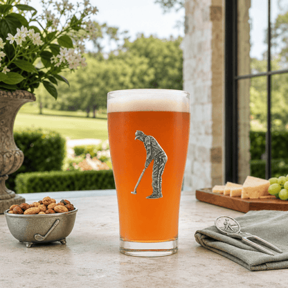 Golfer Beer Glass 8