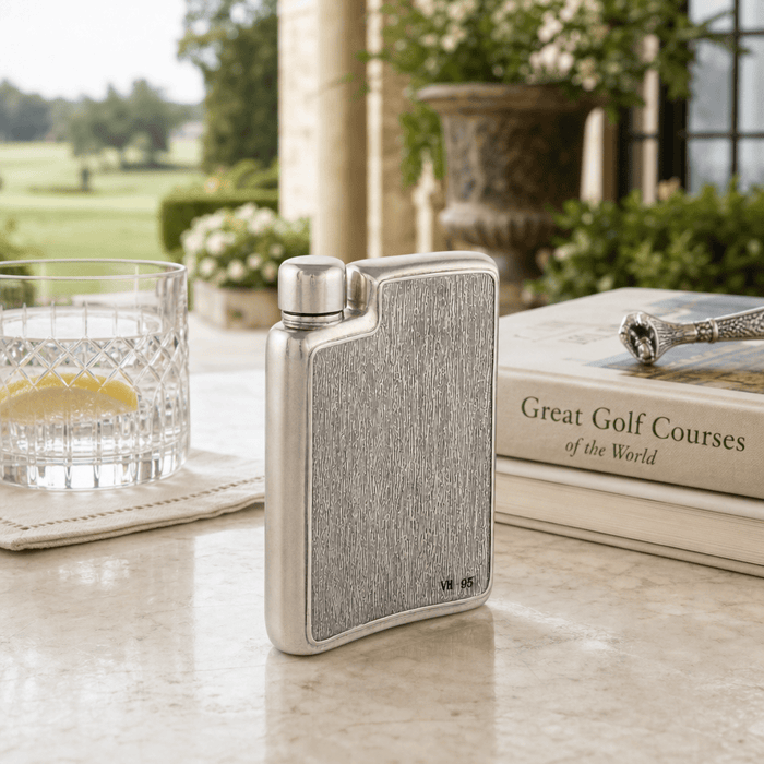 Golfer Pewter Flask 8