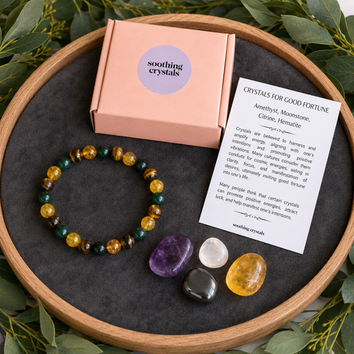 GOOD FORTUNE Crystal Kit, Gemstone Tumble Kit, Good fortune Crystal Gift Set