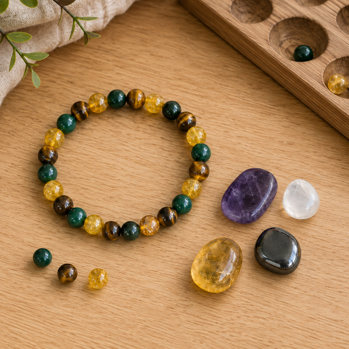 GOOD FORTUNE Crystal Kit, Gemstone Tumble Kit, Good fortune Crystal Gift Set