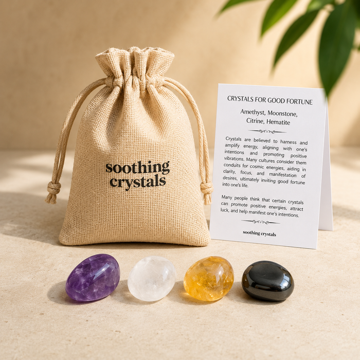 GOOD FORTUNE Crystal Kit, Gemstone Tumble Kit, Good fortune Crystal Gift Set