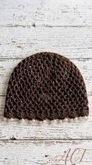 Gorro de crochet con perlas +2 colores