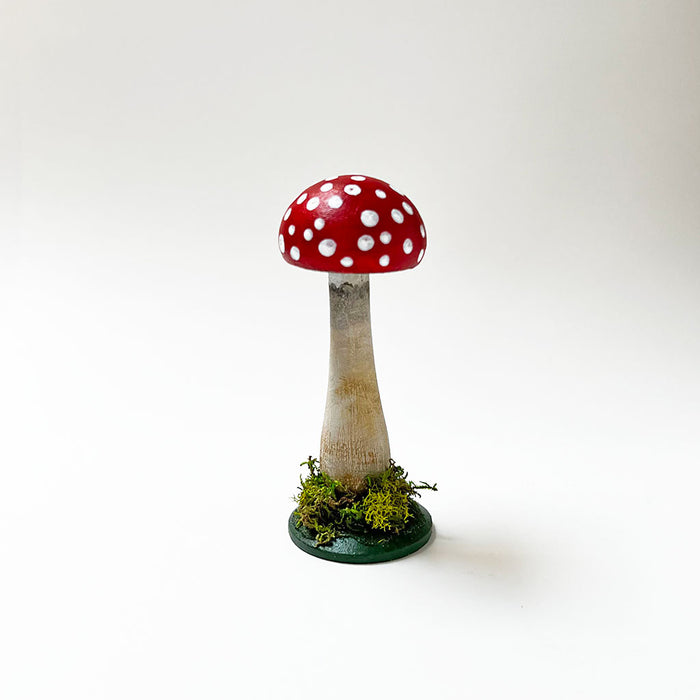 Hand Painted Mushroom Specimen in a Glass Dome (C)