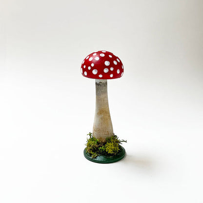 Hand Painted Mushroom Specimen in a Glass Dome (C)