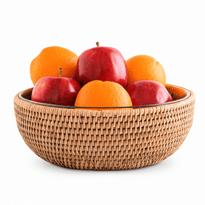 Hand Woven Serving Bowl Rattan 1