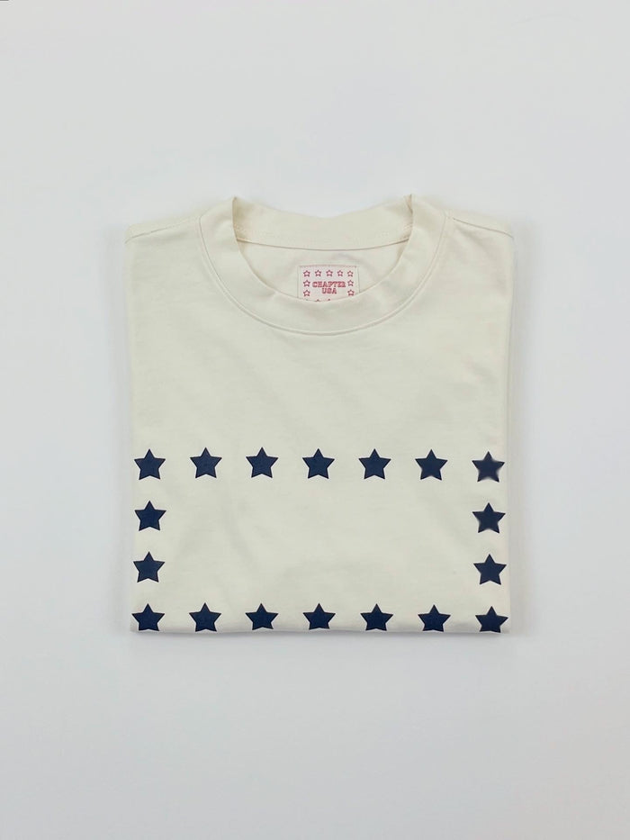 Heavy Cotton Blue Stars Basic T-Shirt