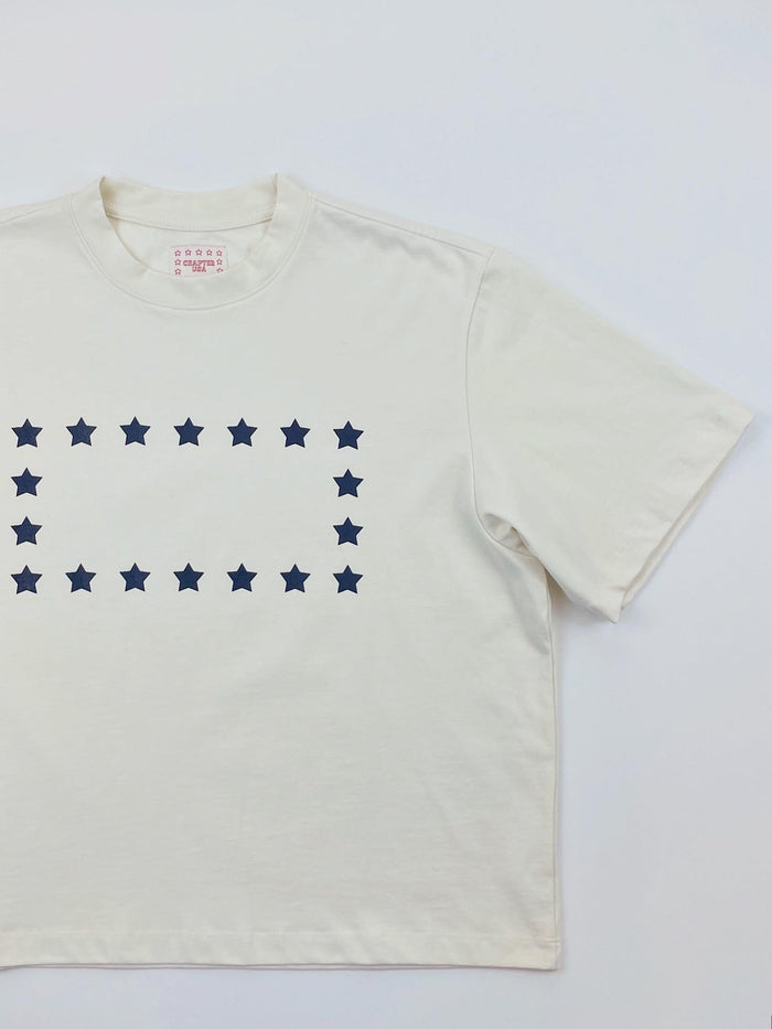 Heavy Cotton Blue Stars Basic T-Shirt