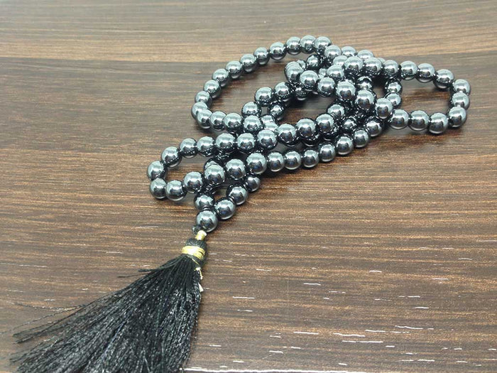 Hematite Gemstone Mala, 108 Prayer Bead Mala.