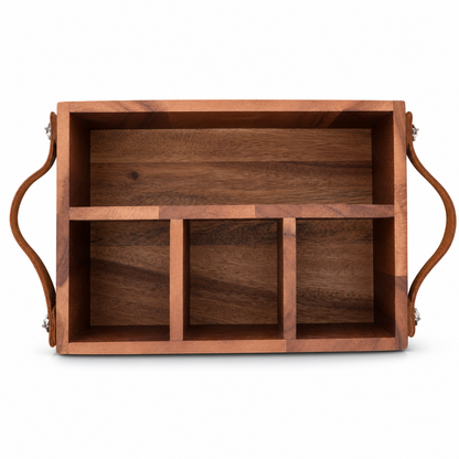 Horse Bits Leather Handles Flatware Caddy 8