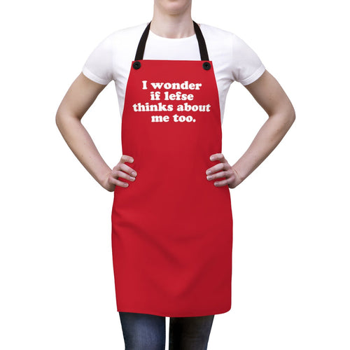 I Wonder If Lefse Thinks About Me Too Apron Scandinavian Design Studio