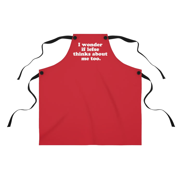 I Wonder If Lefse Thinks About Me Too Apron Scandinavian Design Studio