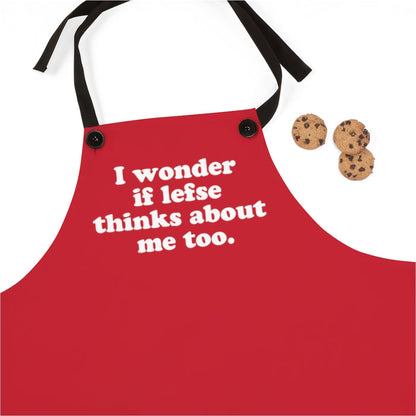 I Wonder If Lefse Thinks About Me Too Apron Scandinavian Design Studio