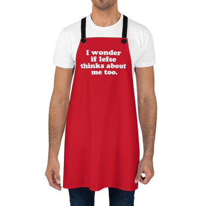 I Wonder If Lefse Thinks About Me Too Apron Scandinavian Design Studio