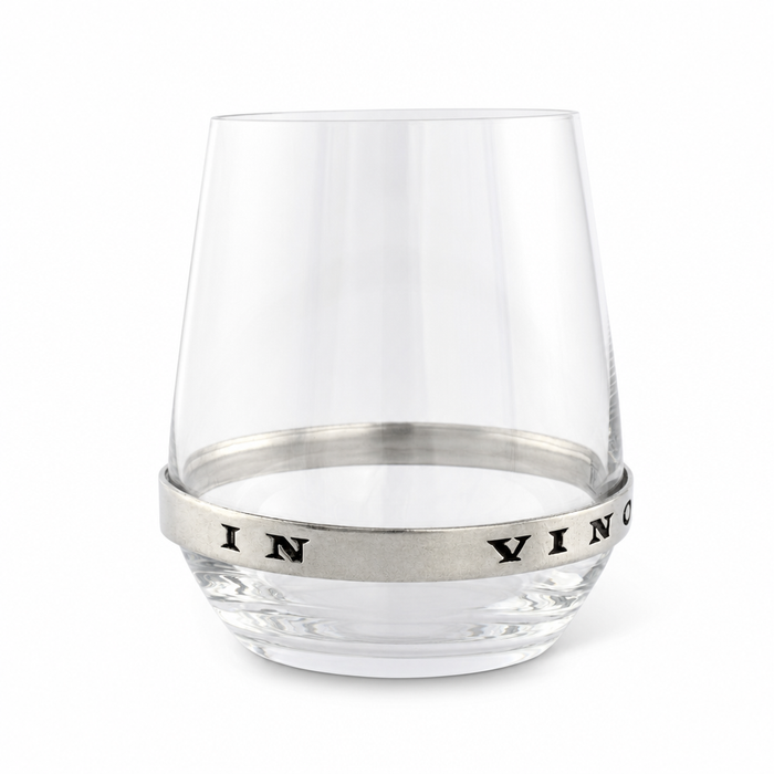 In Vino Veritas Stemless Red Wine Glass 1