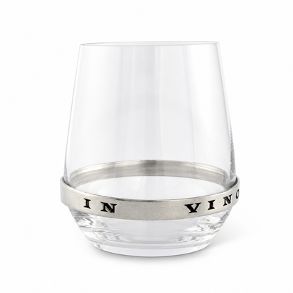 In Vino Veritas Stemless Red Wine Glass 1