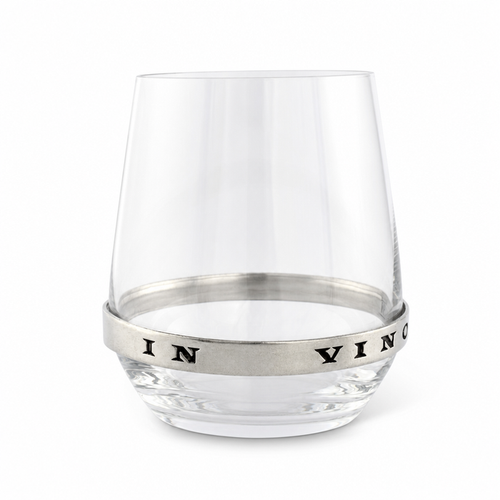 In Vino Veritas Stemless Red Wine Glass 1