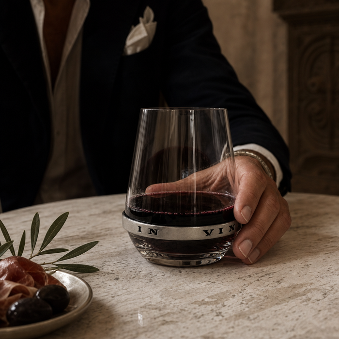 In Vino Veritas Stemless Red Wine Glass 6
