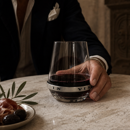 In Vino Veritas Stemless Red Wine Glass 6