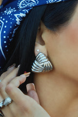 Julianna Triangle Statement Earring - Silver