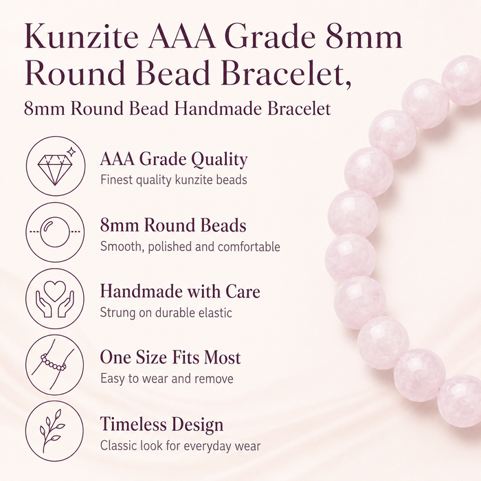 Kunzite Bracelet (Creativity and Unity Of Heart And Will).