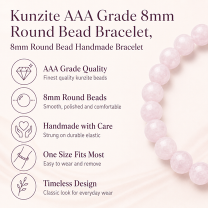 Kunzite Bracelet (Creativity and Unity Of Heart And Will).