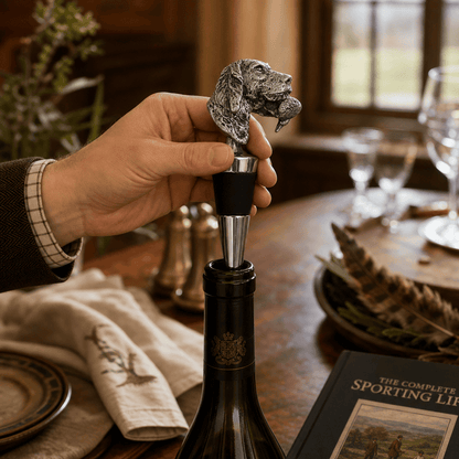 Labrador & Duck Pewter Bottle Stopper 4