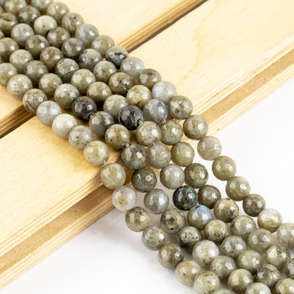 Labradorite Faceted Beads, Crystal Beads for Jewelry.
