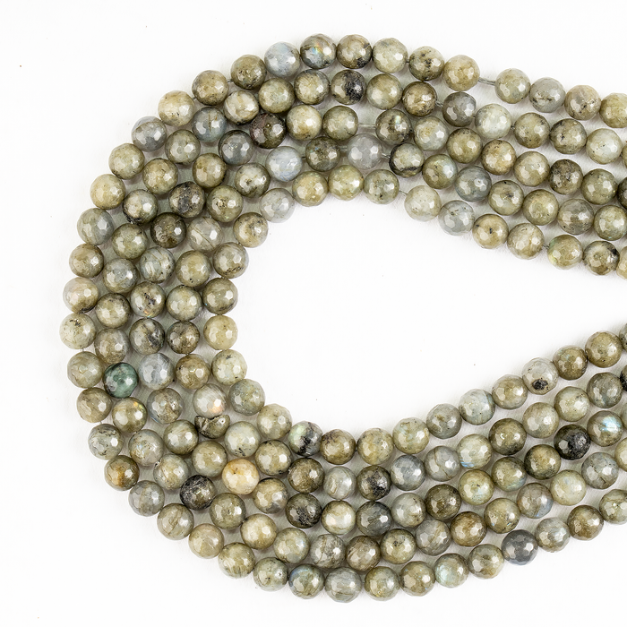 Labradorite Faceted Beads, Crystal Beads for Jewelry.