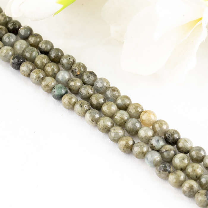 Labradorite Faceted Beads, Crystal Beads for Jewelry.