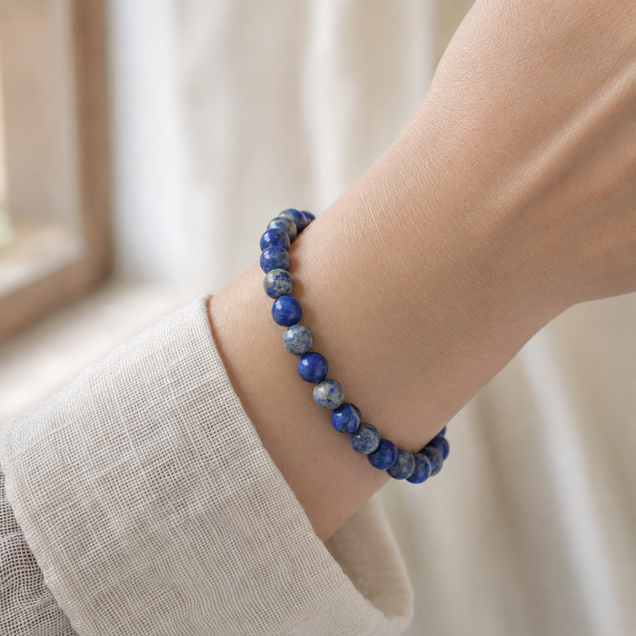 Lapis Lazuli Bracelet | Lapis Stone Bracelet (Angelic Communication and Luck).