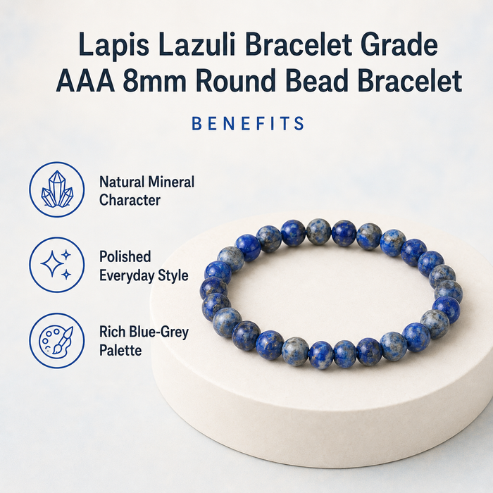 Lapis Lazuli Bracelet | Lapis Stone Bracelet (Angelic Communication and Luck).