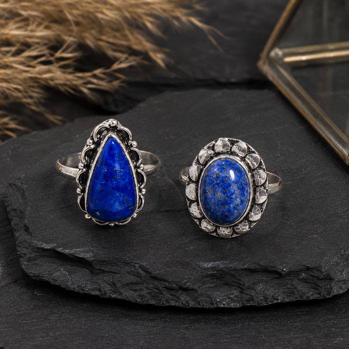 Lapis Lazuli rings – Gemstone rings Natural Crystal Healing Jewelry Collection